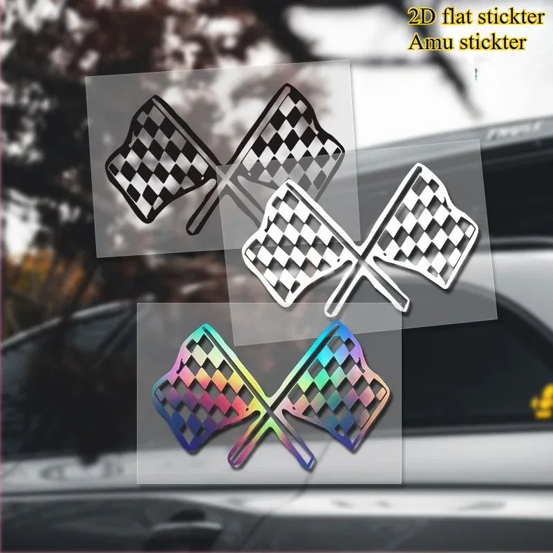 قطعة واحدة من ملصقات العلم الرائعة ذات طابع السباق - ملصق فريد من الفينيل المقاوم للماء للسيارات والدراجات النارية وأجهزة الكمبيوتر المحمولة وحقائب الظهر ومستوحى من السرعة