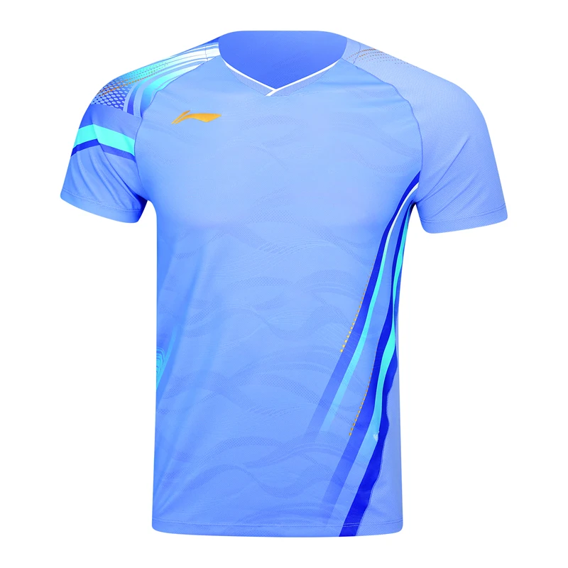 لي نينغ للجنسين الريشة جيرسي LN BACTERIA برهان & LN سريع جاف 93% بوليستر 7% إيلاستين بطانة المنافسة المحملة القمم AAYV165 #5