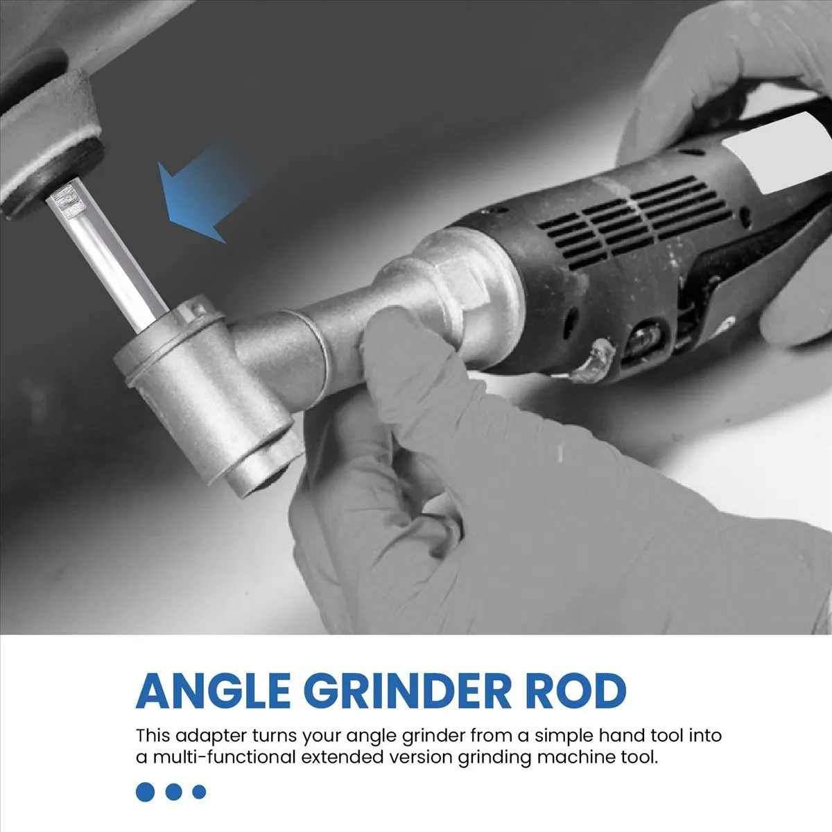 Angle Grinder Extension Connecting Rod M10 Thread Rotary Polisher Extension Shaft with 4Pcs Flange Lock Nut for Small Areas