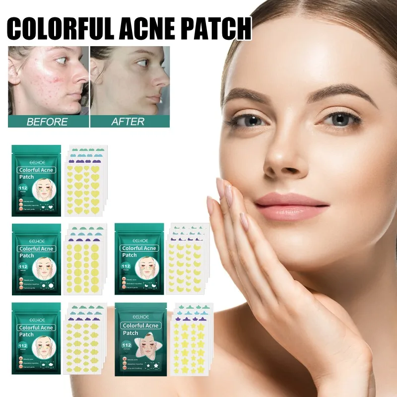 

Acne Spot Patch Collection Soothes Facial Redness Reduces Acne Pimples Cartoon Colorful Acne Patches