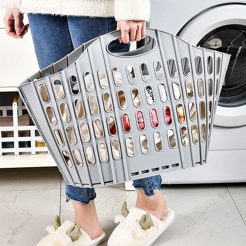 Modern Collapsible Laundry Basket, Multifunctional Portable Dirty Clothes Storage, Wall-Mounted Square Laundry Room Storage Box