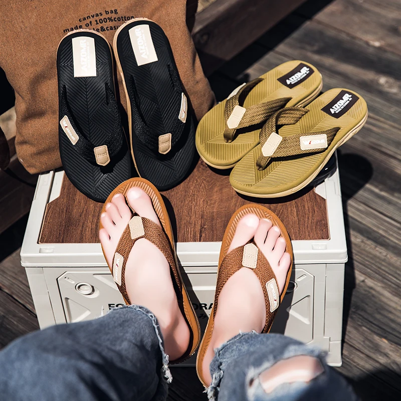 【National Outdoor Style King Blowout】 Chanclas suaves elásticas y antideslizantes para hombres en verano, chanclas casuales de playa