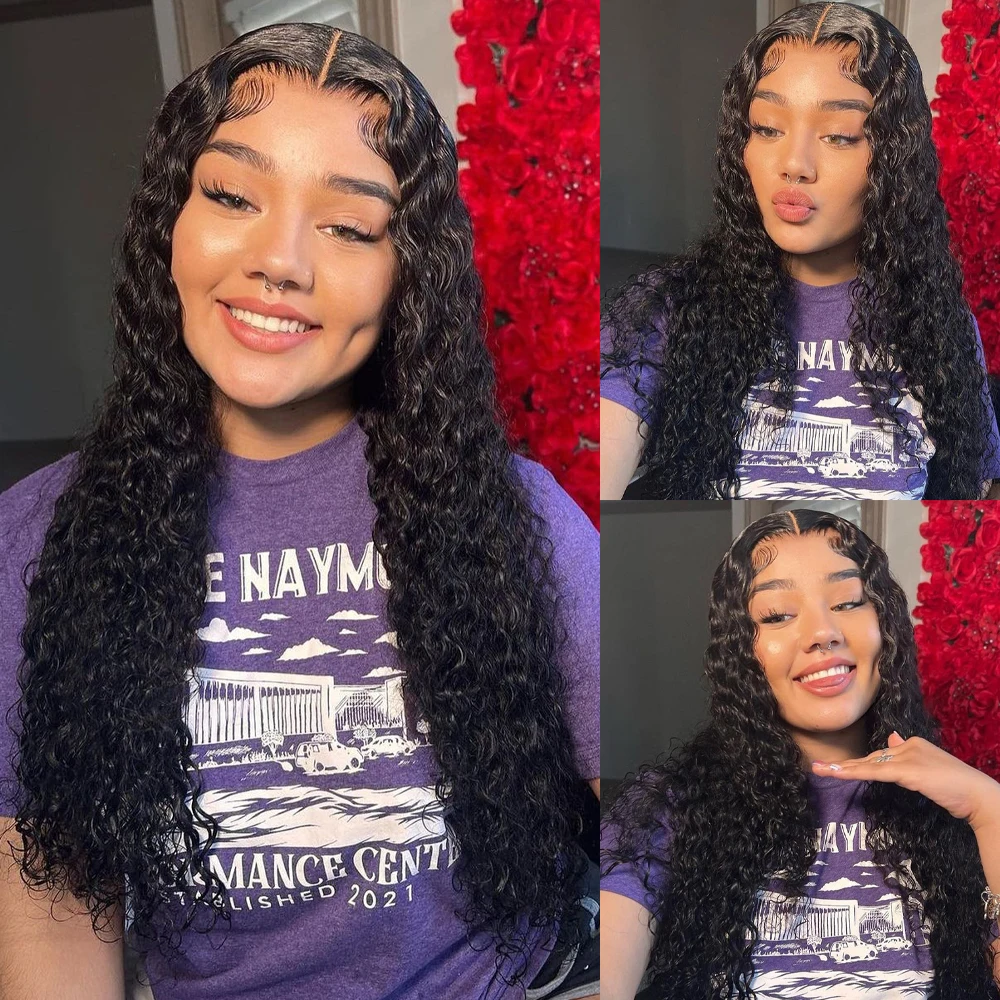 pizzo onda d'acqua densità 180% 13x6 per donne nere facile da indossare