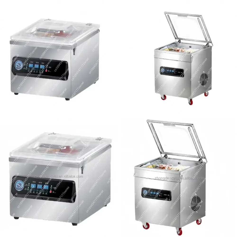 Desktop Commercial Electric Semi-Automatic 220V Vacuum Packaging Machine for Food Freshness Dry and Wet Sealing Small Size