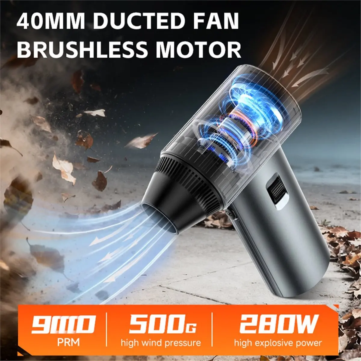 DT75BG Violent Turbo Blower Fan 500G High Wind Pressure Upgraded X7-X401 Eco-Friendly Portable Car Travel Cooling Fan