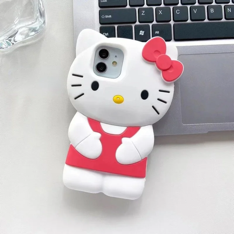 Hello Kitty cassa del telefono per IPhone 13 12 11 Pro Max Xsmax Xs Xr X 7 8 Plus 3d Stereo All-inclusive Anti-drop telefono Shell Cover