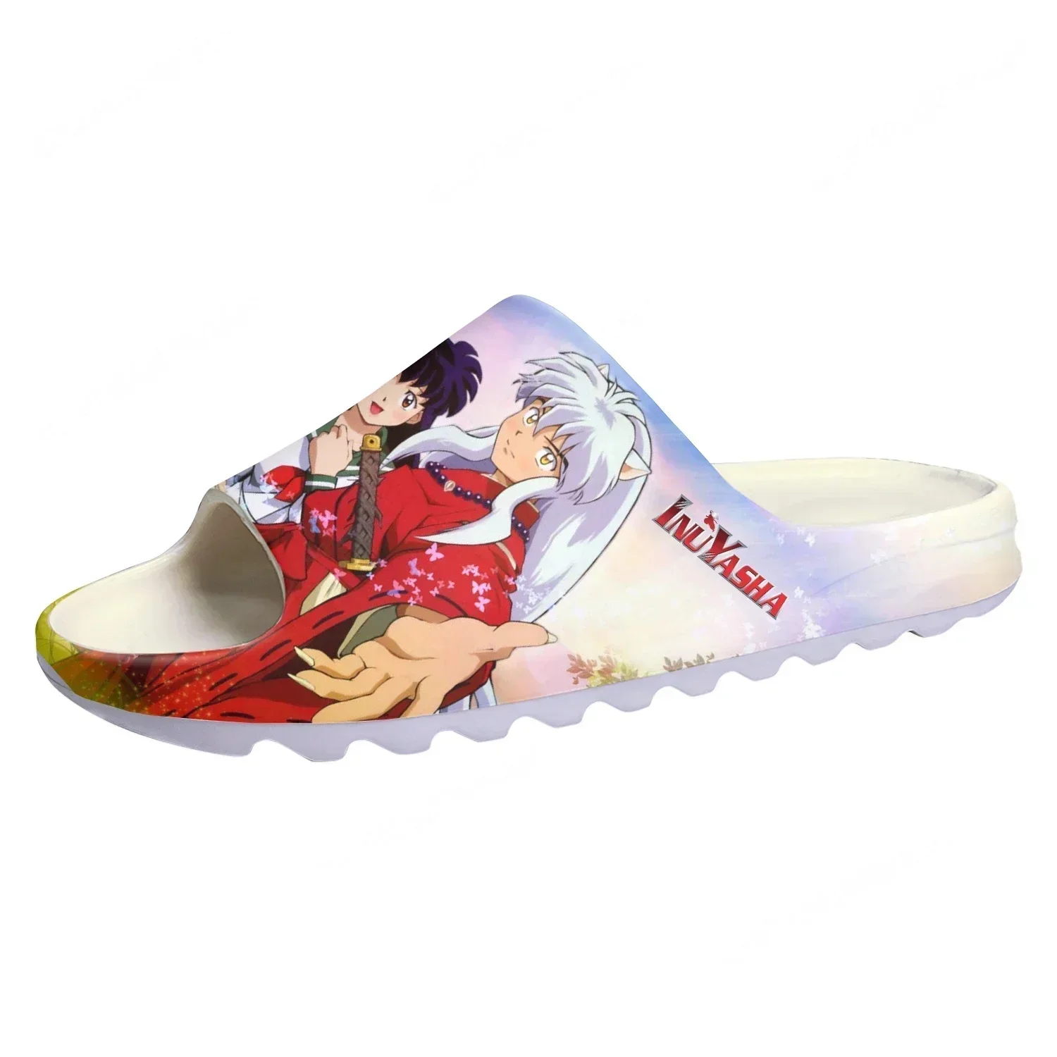 

Inuyasha Soft Sole Sllipers Kagome Higurashi Mens Womens Teenager Home Clogs Anime Step In Water Shoes On Shit Customize Sandals
