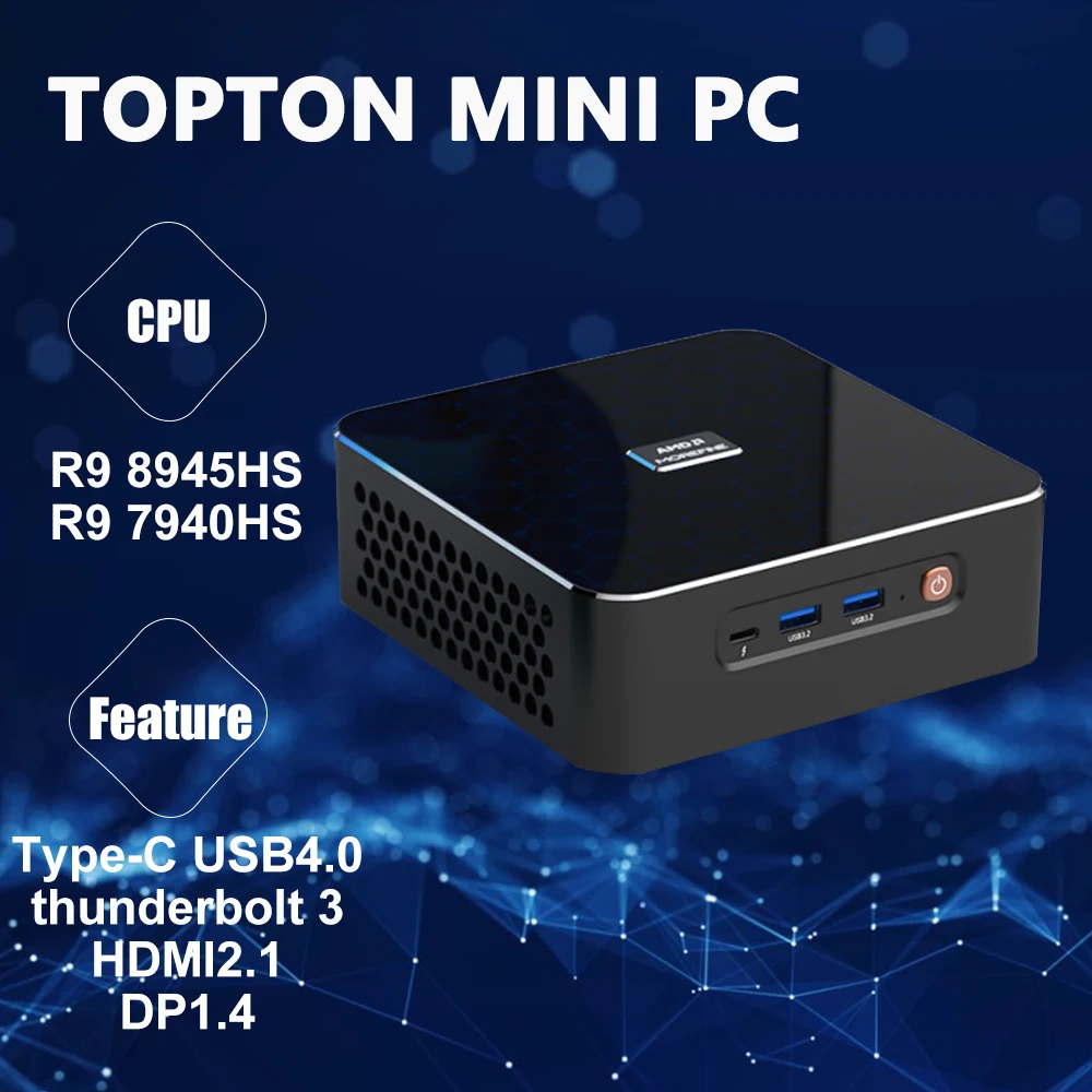 

Morefine New AMD Mini PC Gamer M600 Ryzen 9 8945HS Mini Desktop Computer 2xDDR5 2xPCIe4.0 2x2.5G LAN Windows 11 HTPC WiFi6 BT5.2