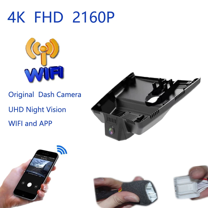 4K Plug And Play For Hyundai Santafe Santa fe 2023 204 2025 Tucson L 2025 Car Video Recorder Wifi DVR Dash Camera Black Box