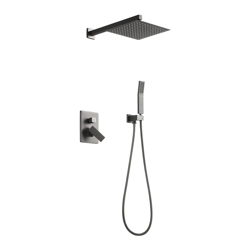 

All-copper concealed shower, embedded wall hidden buried box engineering shower
