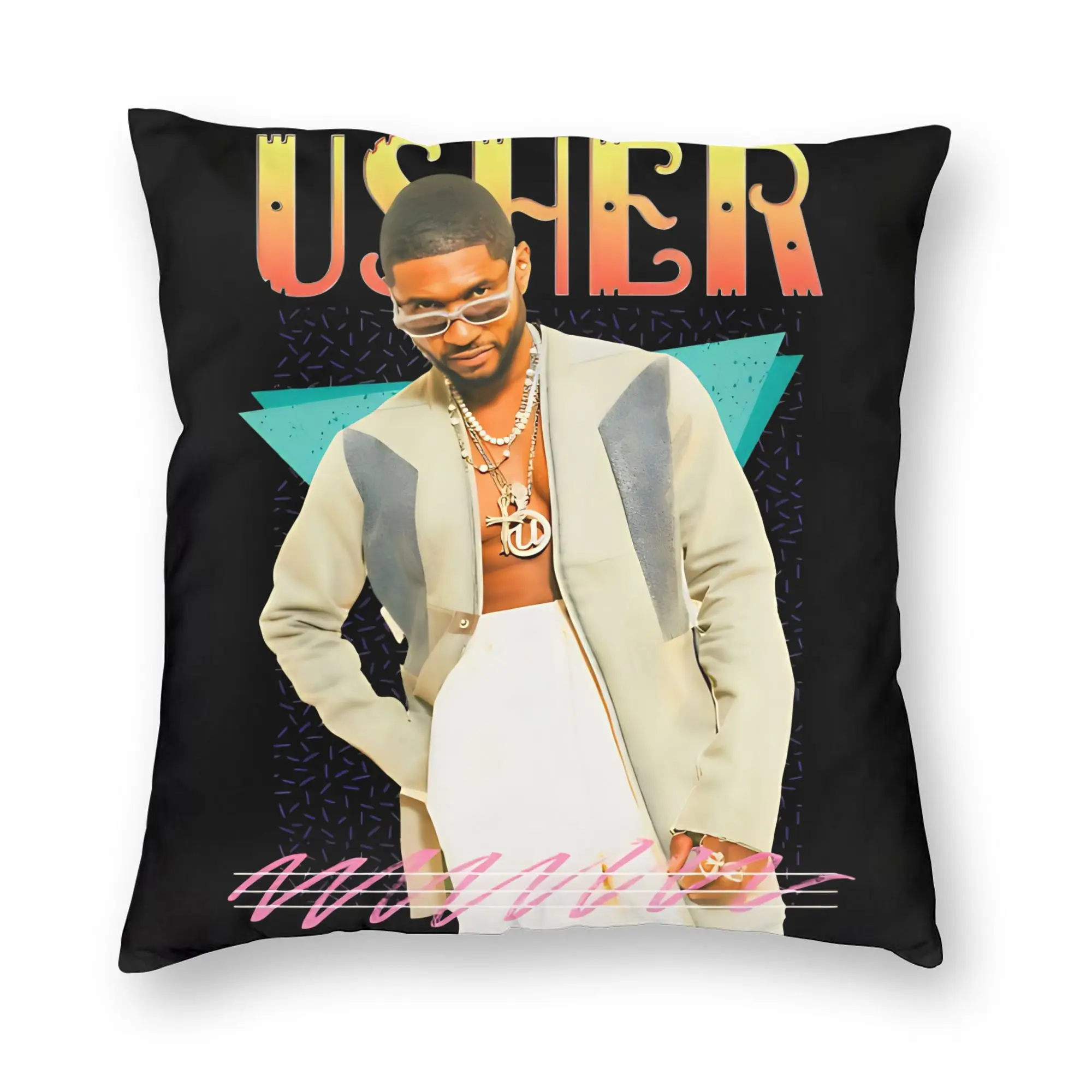 Chris Brown And Usher The Rb Tour Pillow Case  Raymond And Brown Print Pillow Cover Fashion Pillowcases For Couch Sofa Bedroom