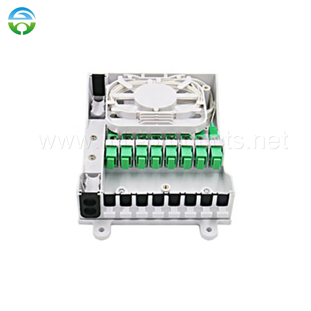 

FTTH Terminal Box, 8 Core SC Simplex, 1X8 PLC Splitter, HY-20-T8N, 10Pcs