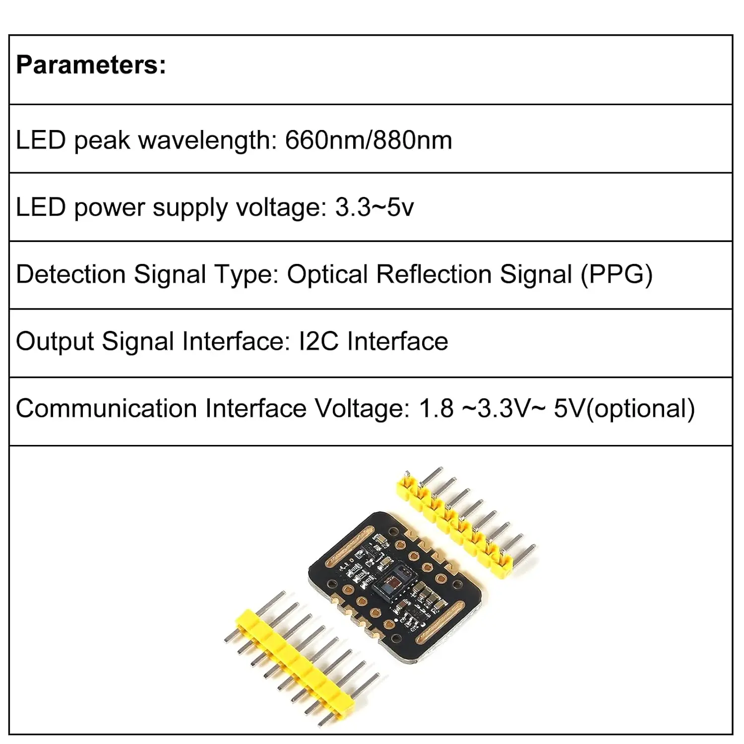 2PCS Heart Rate Sensor Module MAX30102 Pulse Detection Blood Oxygen Concentration Compatible for Arduino STM32