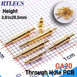 5-500 Pz Pogo Pin Connettore Pogopin Batteria Caricata A Molla Foro Passante 1.2A Ago PCB 3 4 5 6 7 8 9 10 10.5 11 11.5 12 12.5 mm