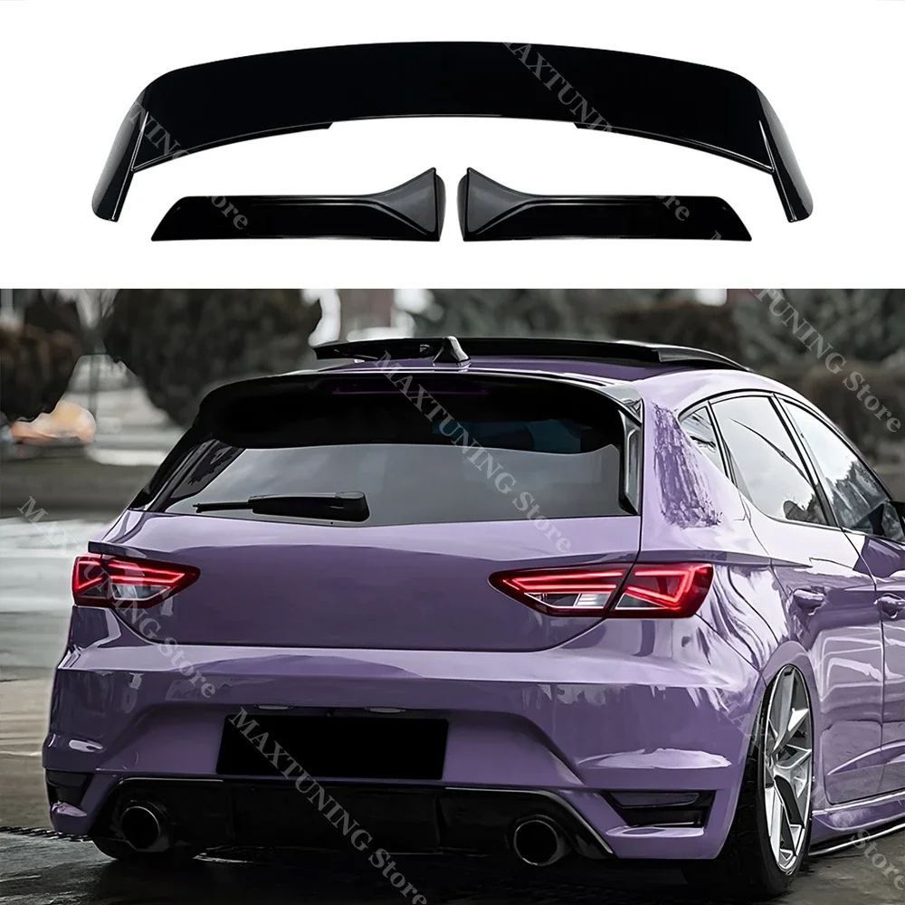 

Car Rear Spoiler Rear Window Side Wing Splitter For Seat Leon MK3 5F FR Standard 2013-2019 5Door Hatchback Tail Wing Car Styling