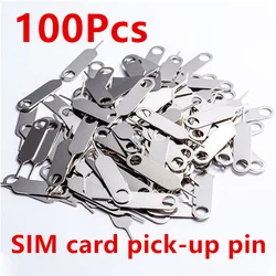 100Pcs SIM Card Remover Practical SIM Card Tray Eject Pin Ultra-light Card Pin SIM Card Tray Ejector Needle for Smartphone