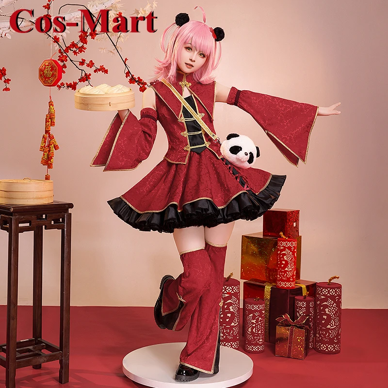 

Cos-Mart Anime Shugo Chara Hinamori Amu Cosplay CostumeNeo Chinese Style Sweet Red Uniform Activity Party Role Play Clothing