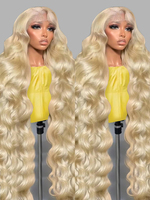 30 40Inch 613 Body Wave Blonde 13x6 Hd Lace Frontal Human Hair Wig 250% Brazilian Color Water Wave Lace Frontal Wig For Women