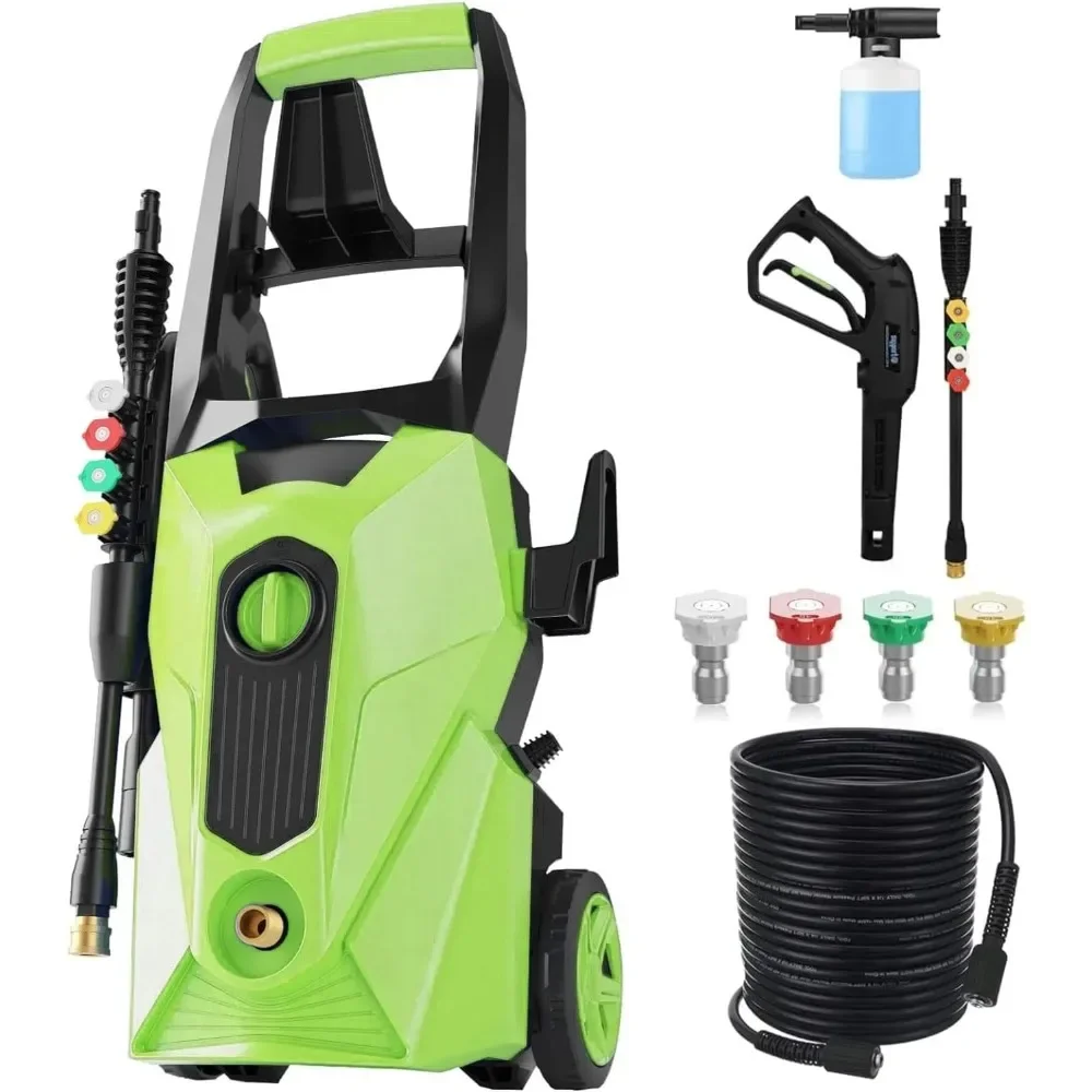 

4.0GPM High Power Washer Professional Electric Pressure Power Washer with 33ft Pressure Hose, 4 Nozzles and Soap Bottle