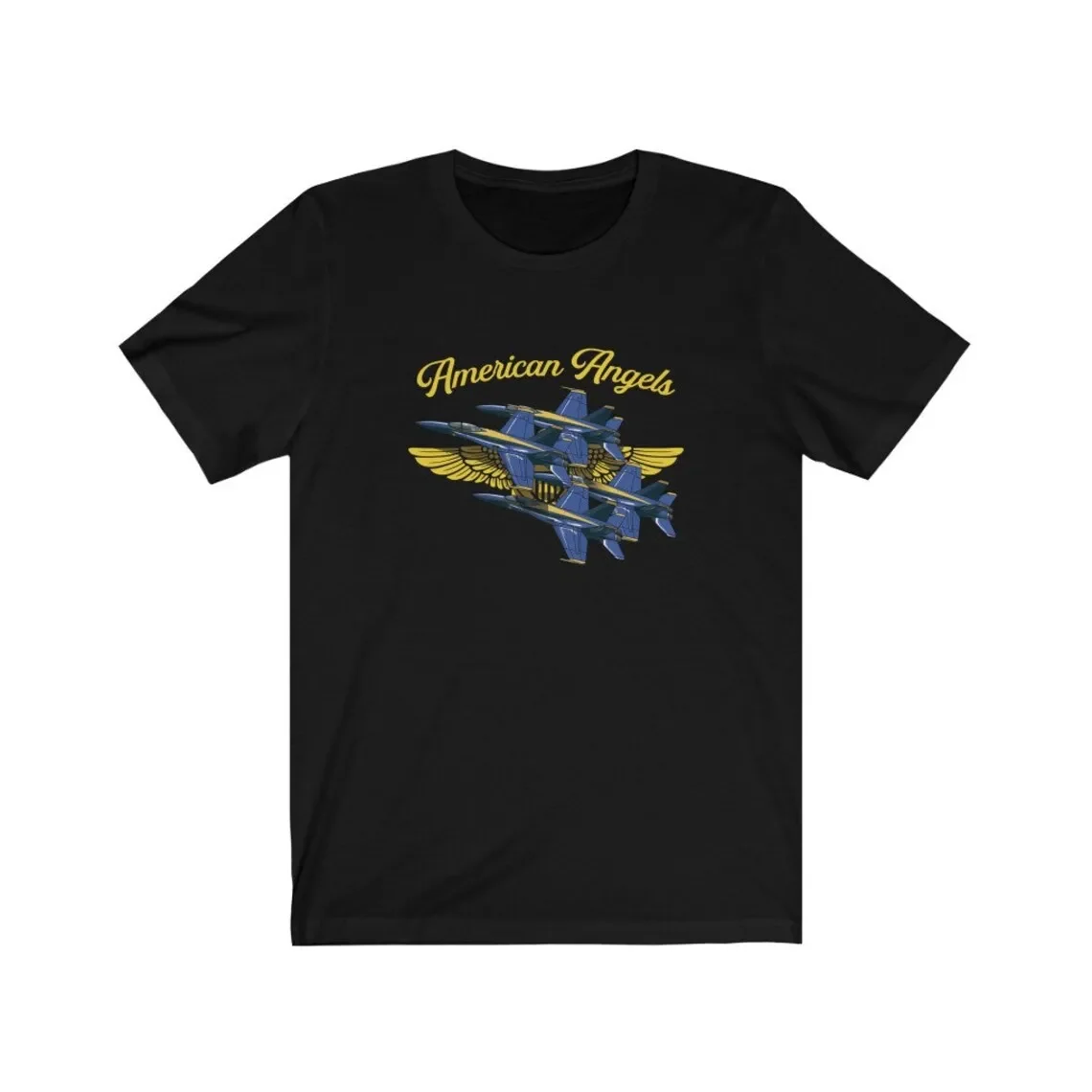 Naval Blue Angels Flight Demonstration Squadron T-Shirt 100% Cotton O-Neck Summer Short Sleeve Casual Mens T-shirt Size S-3XL