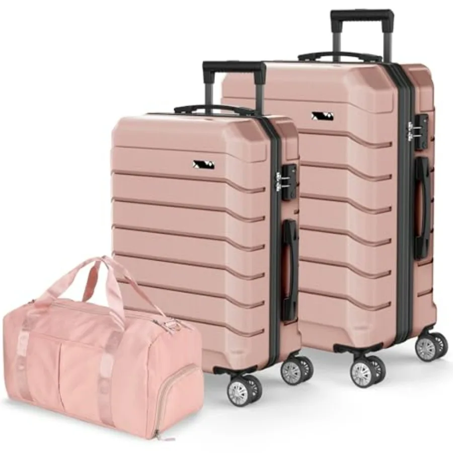 

Luggage Sets 3 Pcs, Hardside Carry On Suitcase with Spinner Wheels, Lightweight Durable Luggage for Travel TSA Lock, Expandable