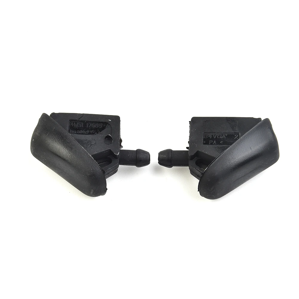 2x Windscreen Wiper Spray Jet Nozzle Washer For Ford Fiesta 2001-2008 Black Wear Resistance Car Accessories