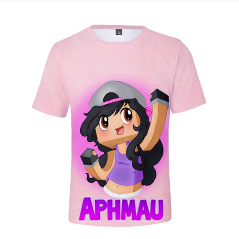 Tshirts Anime Aphmau Merch 3D Print Streetwear Boys Girls Cute Casual Fashion Oversized T Shirt Harajuku Kids Tees Tops Clothing