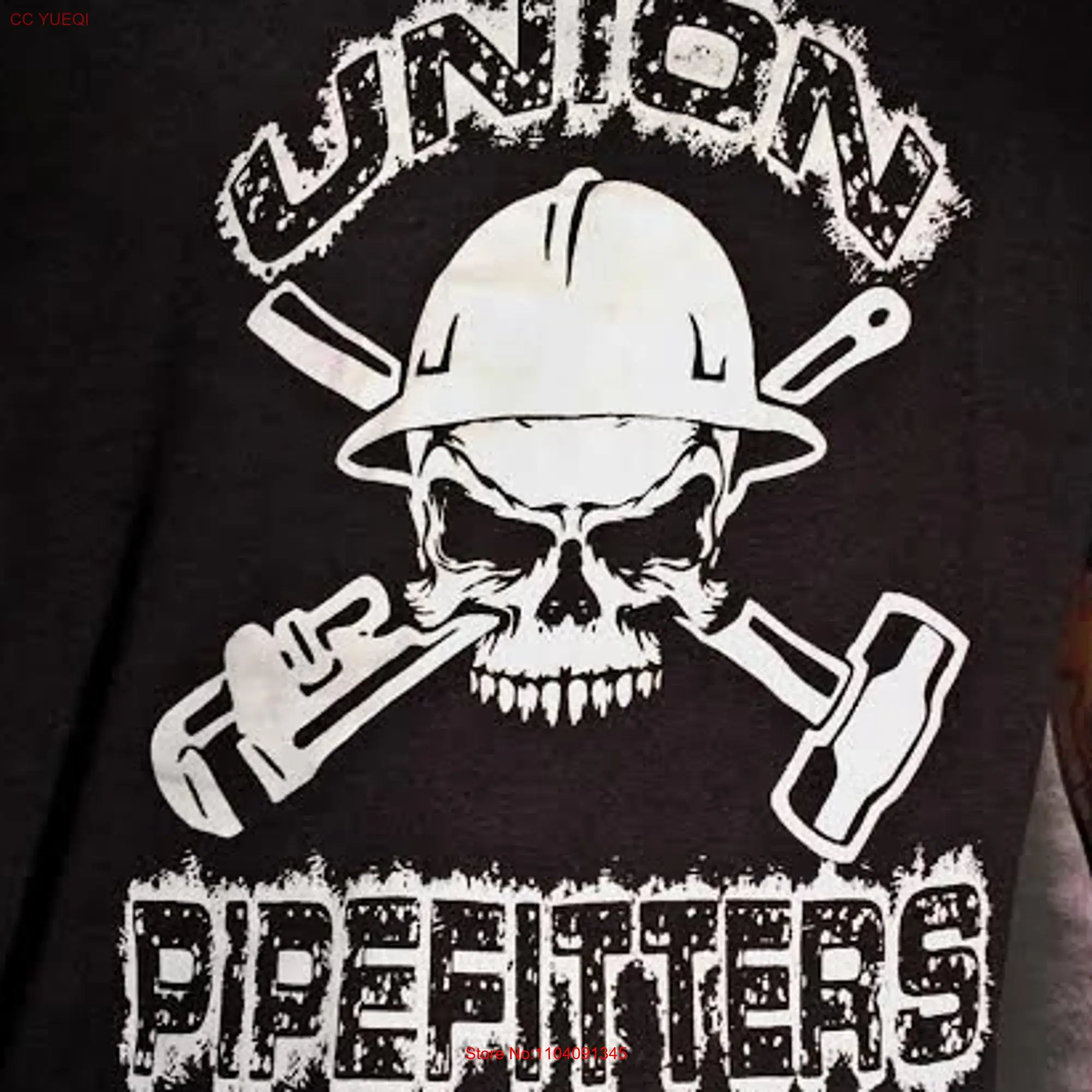 Union Pipefitters T shirt Black all sizes long or short sleeves