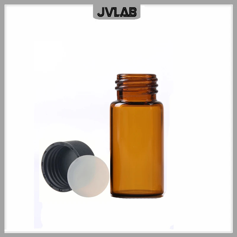 EPA Vials For Sample Storage Brown Chromatography Vial 20 mL Parse Reagent Bottle 27.5*57 mm With Cover 22 mm & Septa 10 / PK