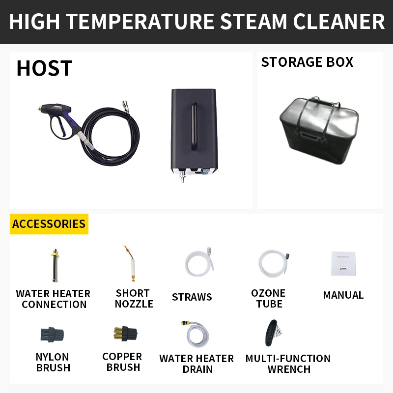 220V Household Commercial Electric Steam Cleaner High-temperature And High Pressure Steaming Cleaner Range Hood Car Cleaner