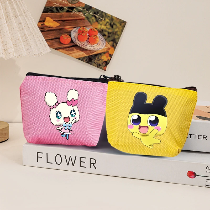 

Cute Tamagotchis Canvas Coin Purse Cartoon Printed Small Exquisite Zipper Wallets Bluetooth Earphone Storage Bag Birthday Gifts