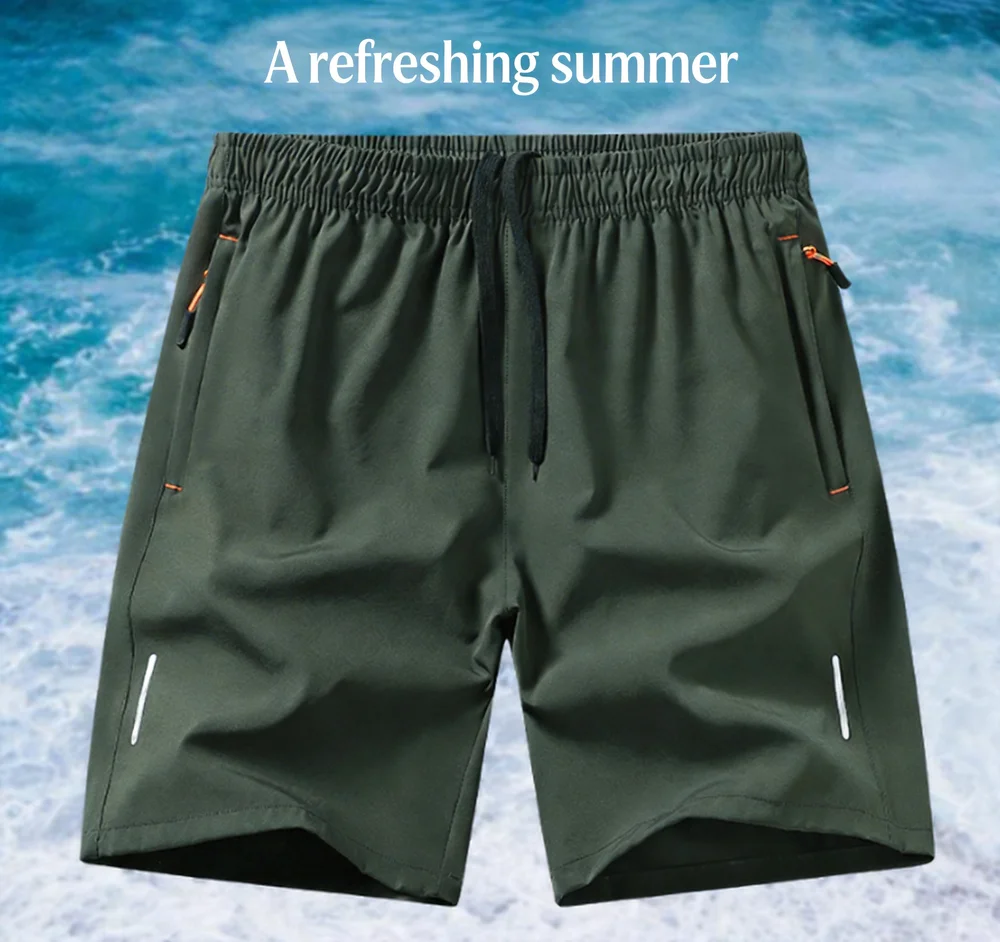 Men's Summer Thin Sports Shorts / Loose Running Shorts / Quick-Dry Ice Silk Pants / Lightweight Casual Wear Summer Fashion