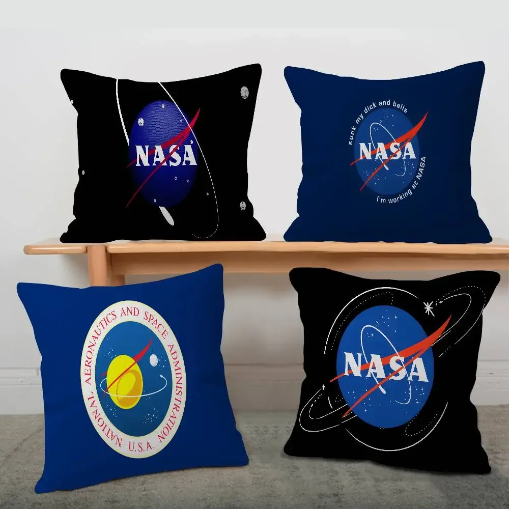 LOGO USA Agency N-NASA Anime Cushion Cover Decorative Pillow Sofa Home Decor Case Pillow Cases