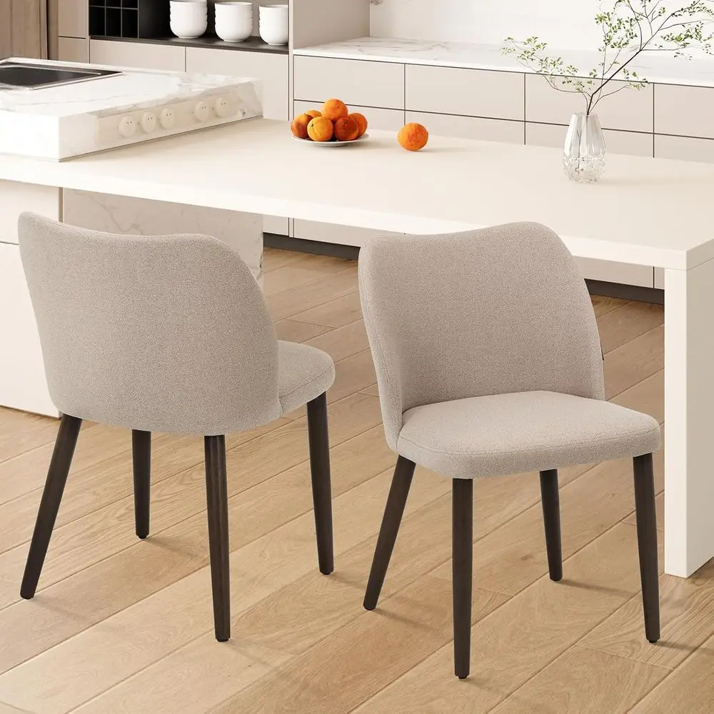 

Комплект из 2 деревянных обеденных стульев, мягкие стулья для кухни и столовой, современные тканевые стулья в стиле фермерского дома, на заказ