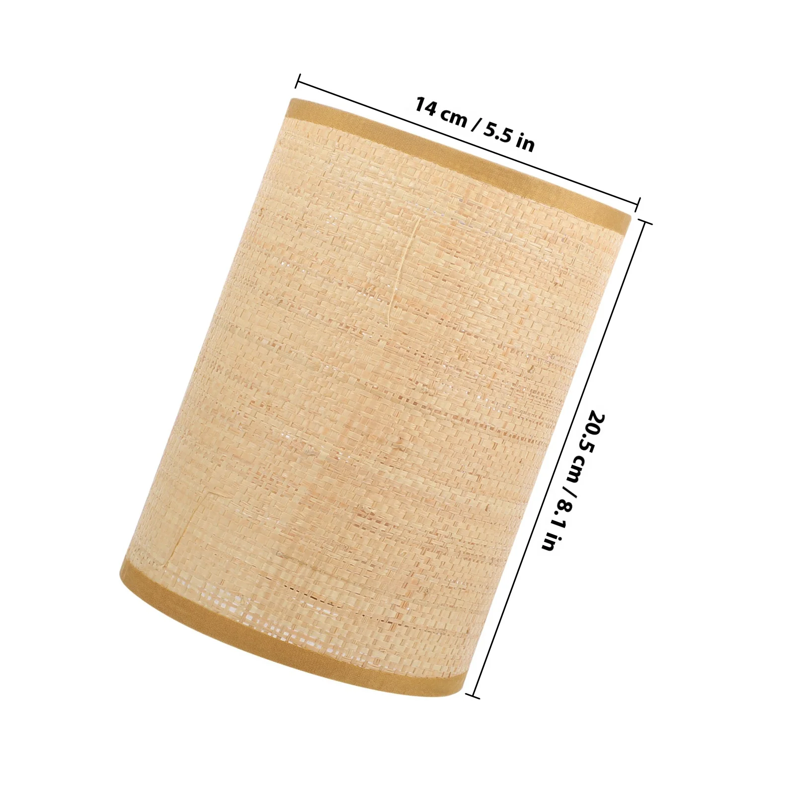 Pantalla decorativa de ratán, pantalla de lámpara de mesa tejida rústica para dormitorio, comedor, cafetería, decoración del hogar, cubierta de lámpara