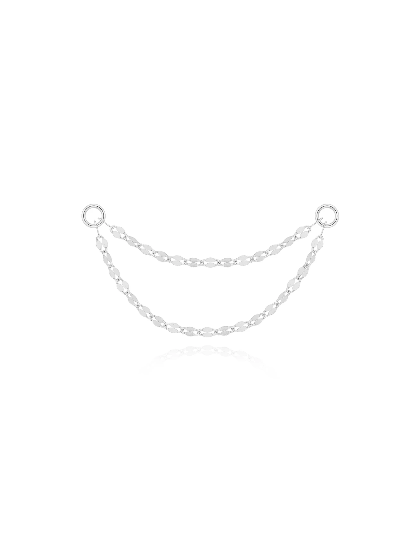 AIDE 925 Sterling Silber 9 Arten Zirkon CZ Kette Ersatzteile Rock Punk Hoop Piercing Hoops Tropfen Ohrring Edlen Schmuck Geschenk 1 stück