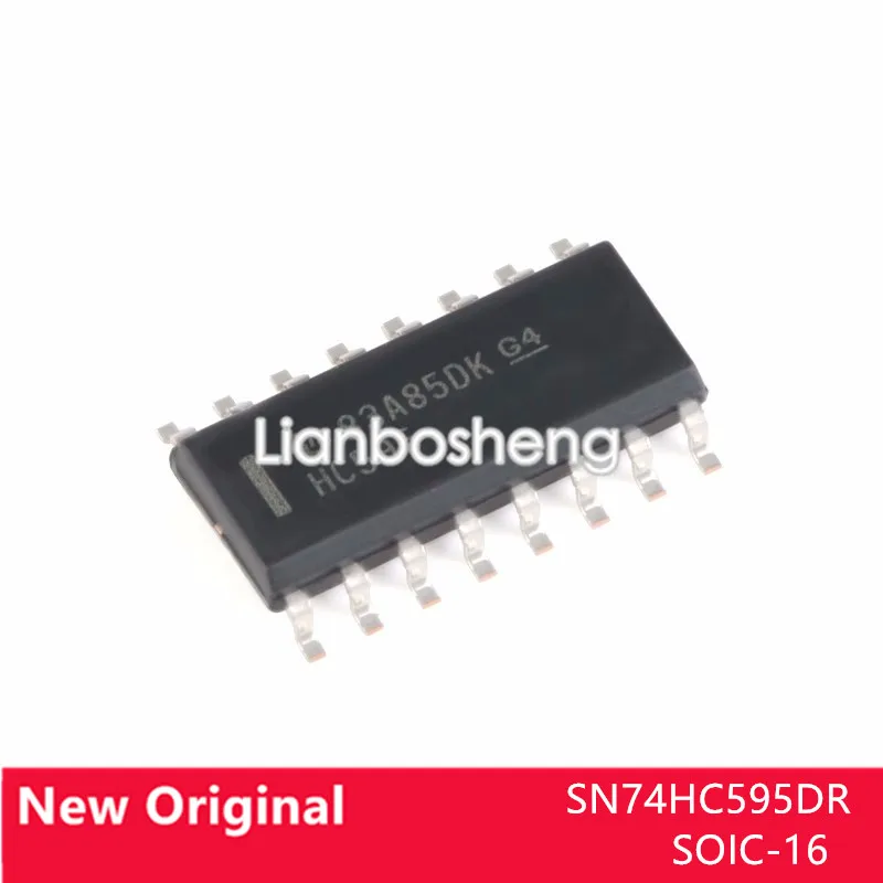 10PCS new original SN74HC595DR SOIC-16 An 8-bit shift register of the three-state output register