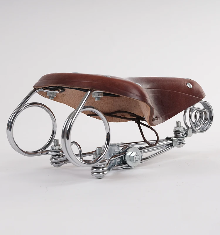 G46 Fahrradsattel Vintage 100% Rindsleder-Sattel Verstärkter Metallrahmen im Alten Stil – Detail 26