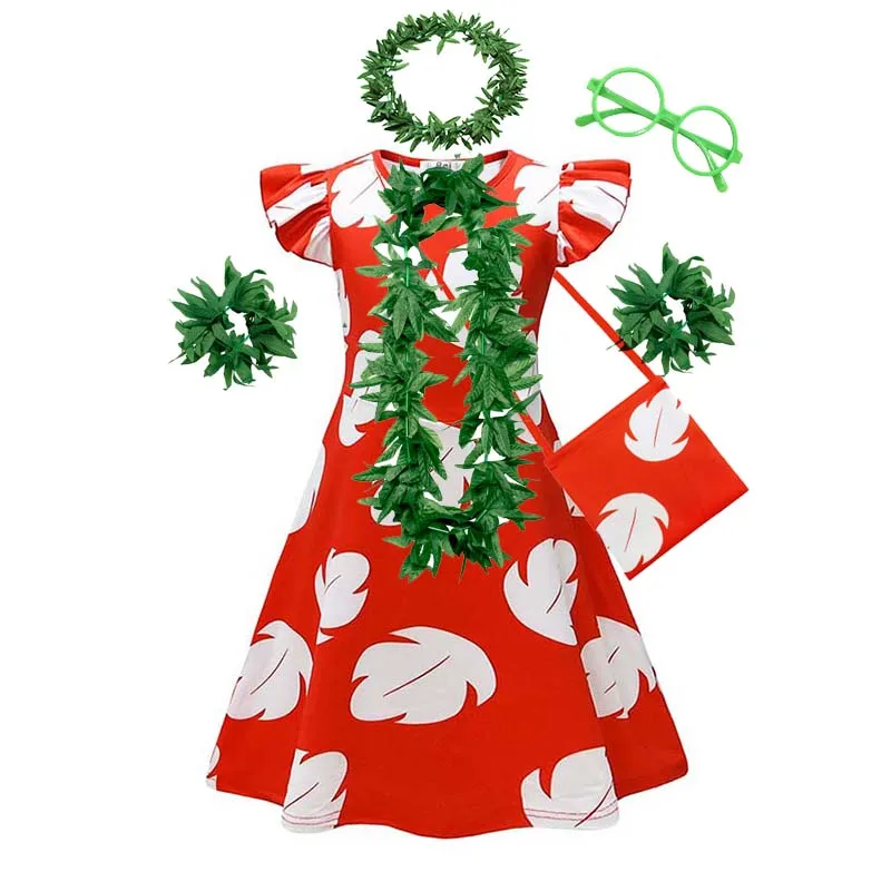 طفل ديزني فيلم غرزة لعب الأدوار زي مجموعات الكرتون لطيف فستان الأميرة مرحلة الأداء هالوين كرنفال فستان أطفال #4