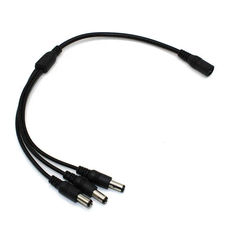 cctv cable DC 1 Female to 3 Male Power Split Splitter Cable 2.1*5.5mm for CCTV Camera Security DVR Accessories LED Light Strip