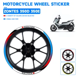 For Zontes 350D 350E E350 D350 2023 Reflective Motorcycle Wheel Stickers Rim Stripes Hub Decal Tape Accessorise Waterproof