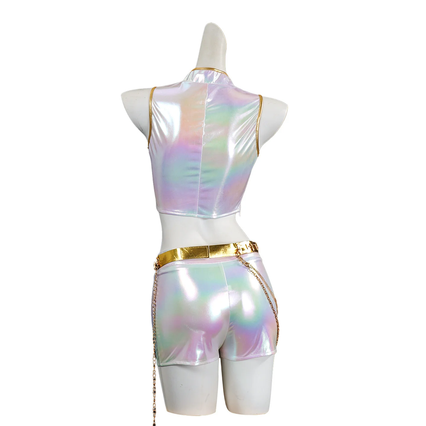 ชุดคอสเพลย์นักล่าปีศาจ K-Pop ใหม่ รูมิ โซอี้ มิรา สีขาว สำหรับผู้ใหญ่ ชุดประกอบฉากงานปาร์ตี้ฮาโลวีน อุปกรณ์ประกอบการแสดงบนเวที