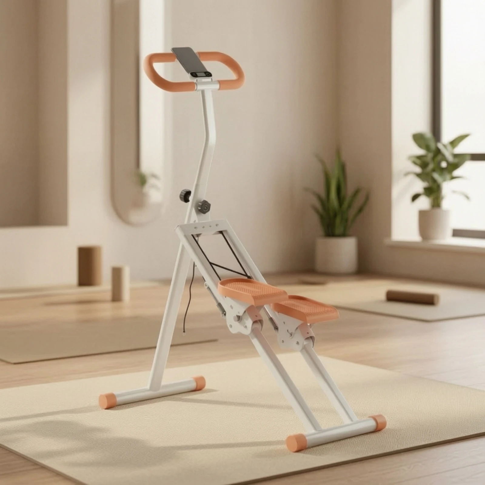 Stair Climber with Handlebar Space-Saving Stair Stepper with Counter Foldable Climbing Machine Low-Impact Step Machine Full-Body