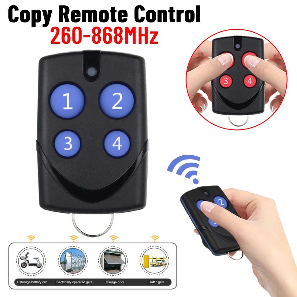 Universal Remote Control for 260-868MHz Multifrequency Garage Gate Door Opener Copy Duplicator Automatic Cloning Remote Control