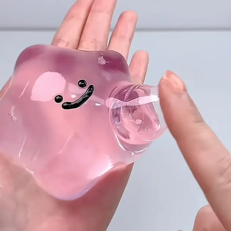 Squeeze Toy Adjustable Vacuum Squishy Stress Ball Toy for Stress Relief and Relaxation Transparent Bouncy Bubble Ball Party Gift