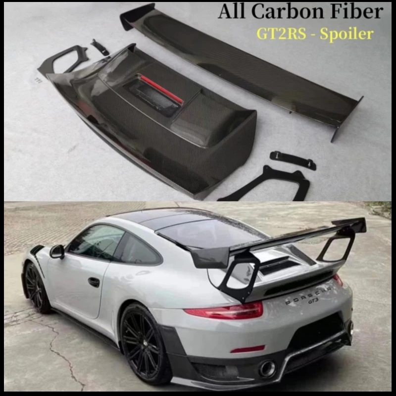 Carbon Fiber FRP Primer Spoiler For Porsche 911 991 GT2RS 2012-2020 Rear Wing Trunk Lip Splitter High Quality Refit Upgrade