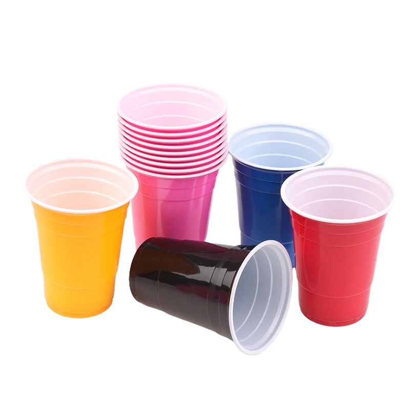 16oz Plastic Cups 10Pcs Disposable Party Cups Water Cups Drinking Cups Party Supplies For Graduation Ceremonies Beverages Drinks
