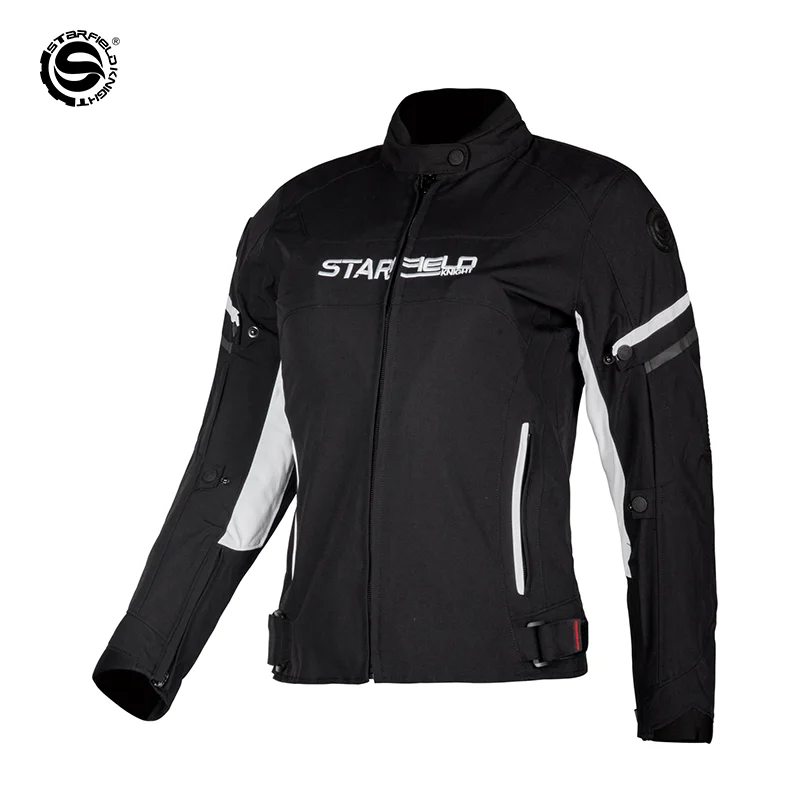 

Star Field Knight Motorcycle Women's Riding Jacket Windproof Winter Warm Cotton Liner Detachable With CE Protective Accessories