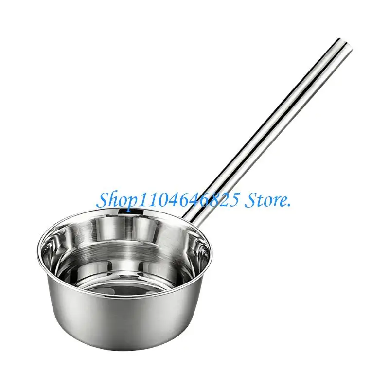 High Capacity Stainless Steel Broth Ladle Long Handle For Food Preparation