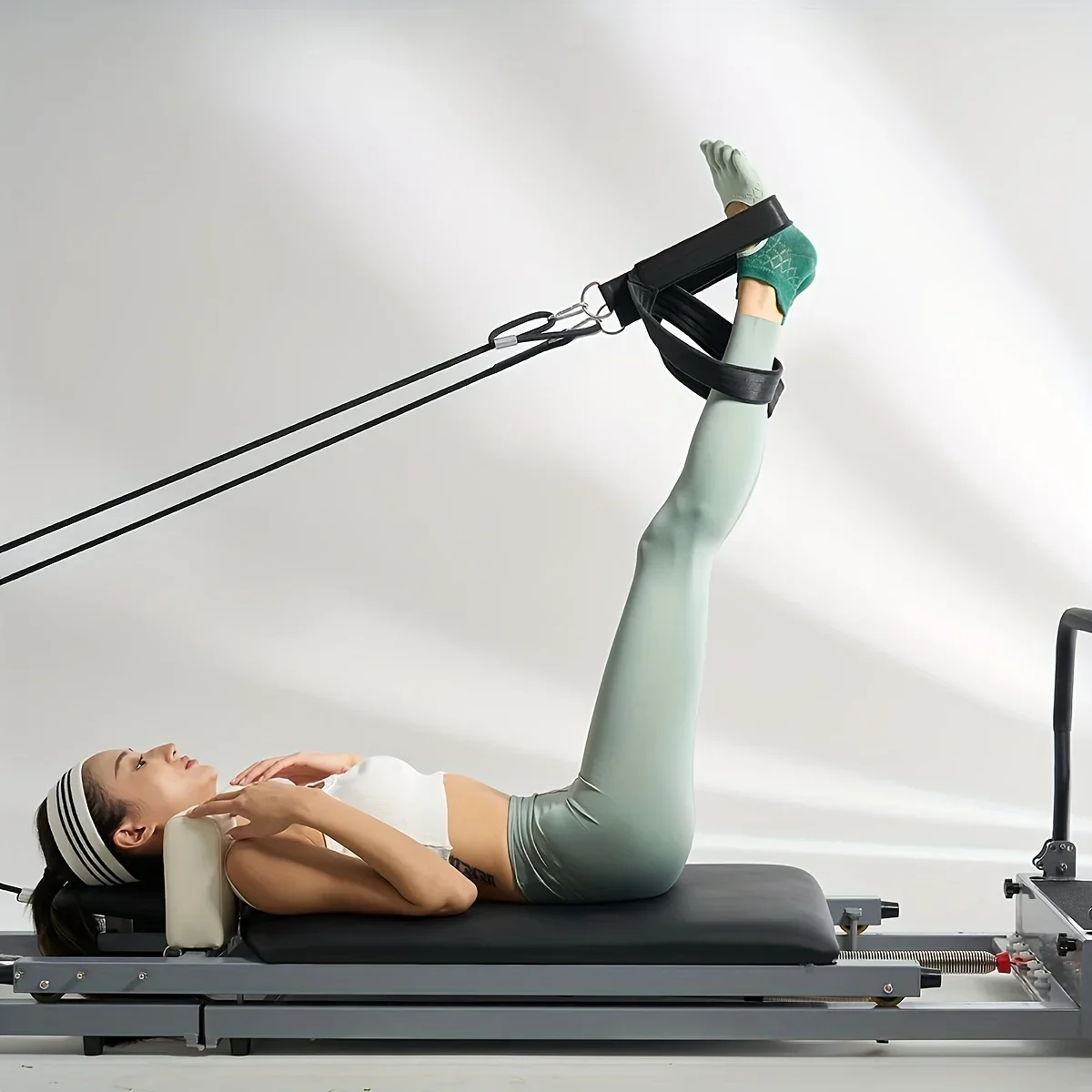 1 쌍 여성용 그라데이션 미끄럼 방지 요가 양말, 풀 핑거 디자인, 통기성 메쉬 필라테스, 댄스 양말